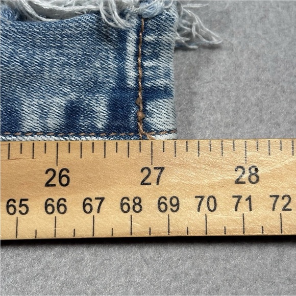 American Eagle Denim Super High-Rise Jegging Women 12 Light Blue Distressed - Picture 5 of 11